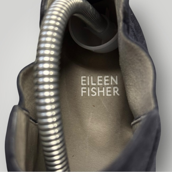 Eileen Fisher Irwin Suede Bootie Navy Blue Sz 10 - Picture 7 of 11